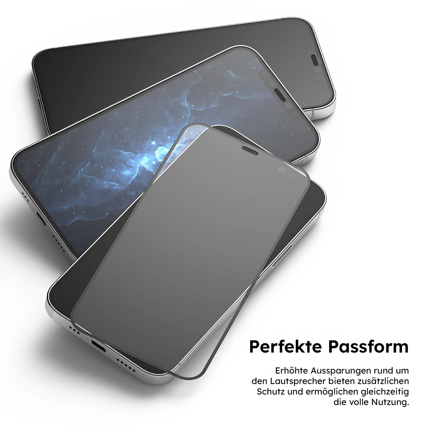 alkaya. | A Shield | Displayschutzglas | 3D Full Cover transparent, iPhone 12/12Pro