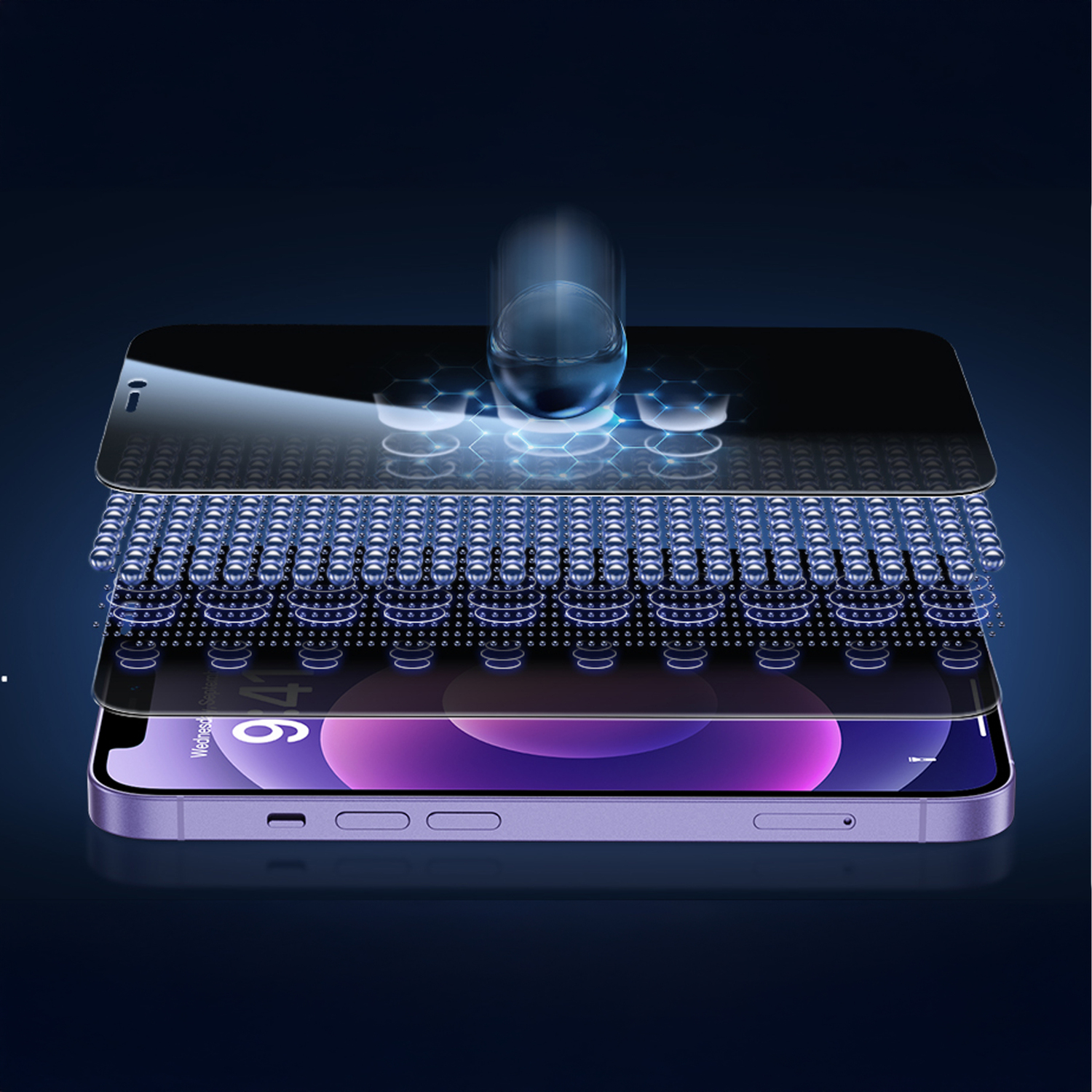 alkaya. | A Shield | Display-Sichtschutzglas | 3D Full Cover | Privacy, iPhone 12/12 Pro