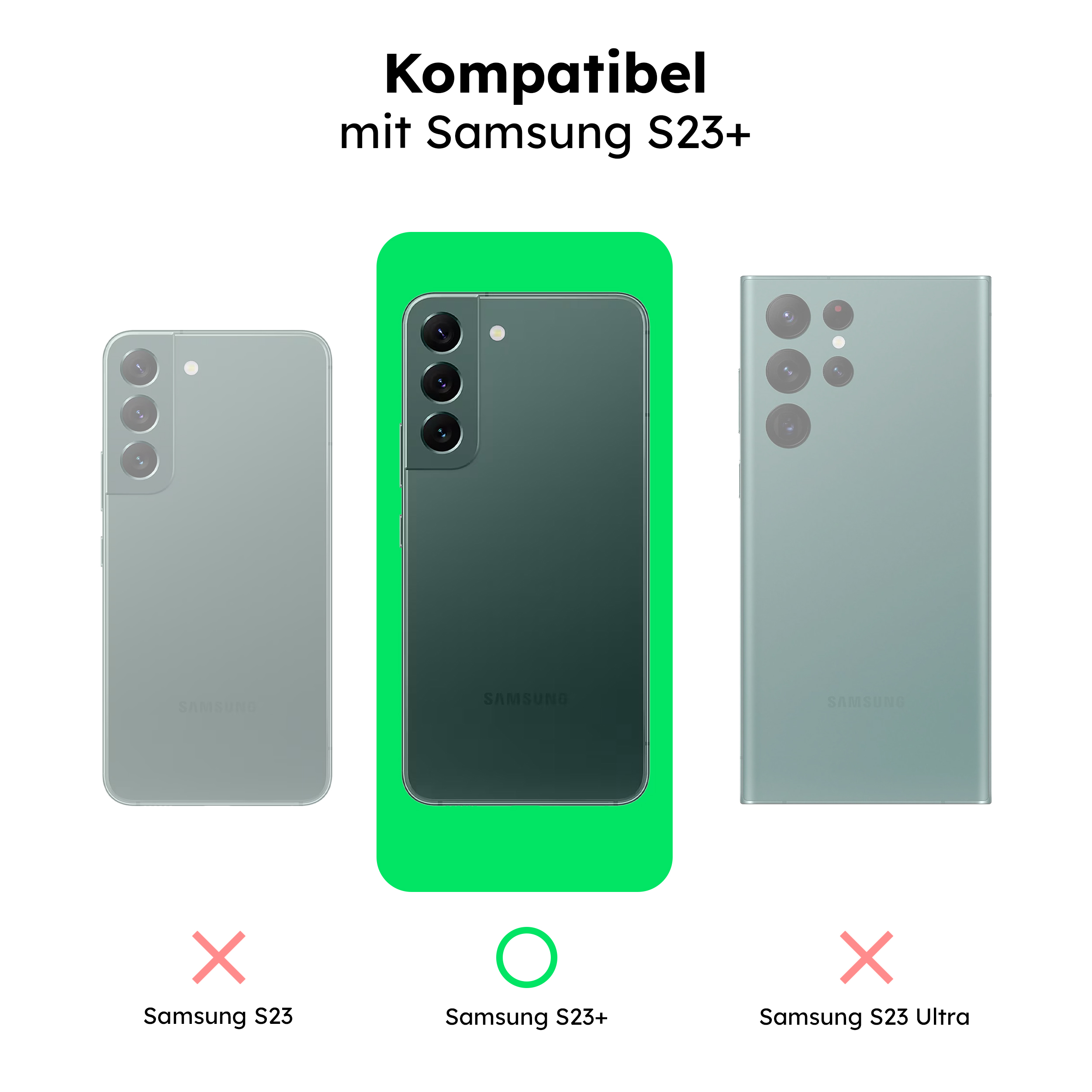 alkaya. | LUCID Silikon Case kompatibel mit Magsafe schwarz, Samsung S23+