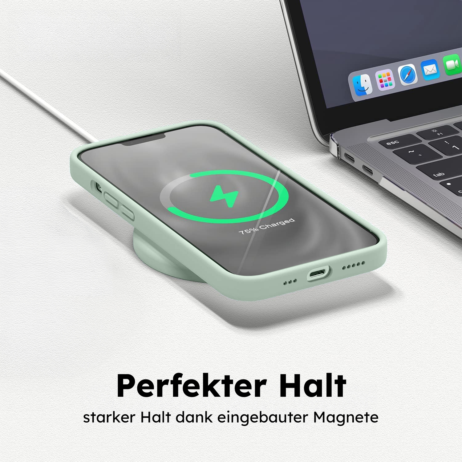 alkaya. | LUCID Silikon Case kompatibel mit Magsafe mint grün, iPhone 13