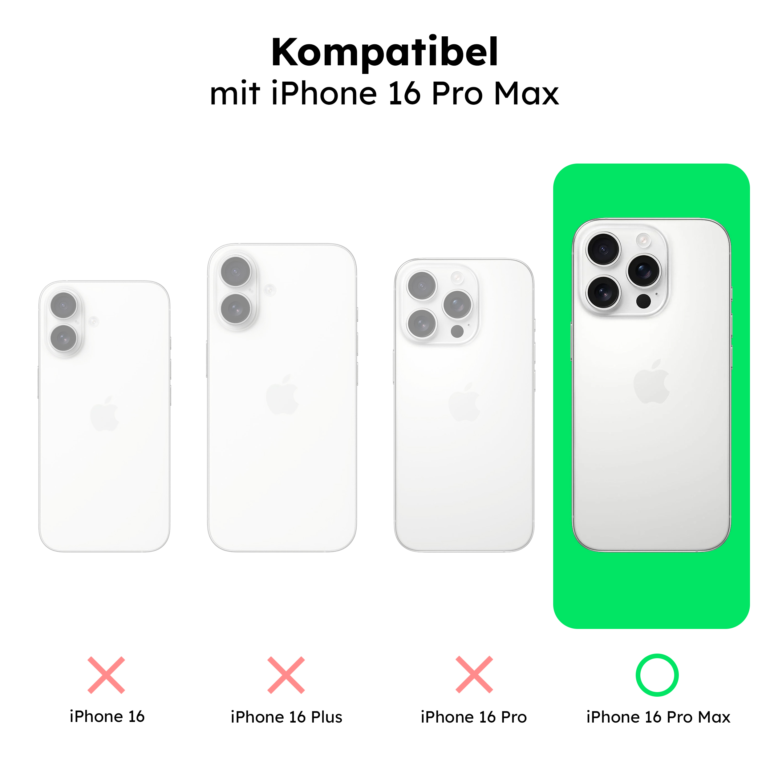 alkaya. | LUCID Pu Leather Case kompatibel mit Magsafe dunkelblau, iPhone 16 Pro Max