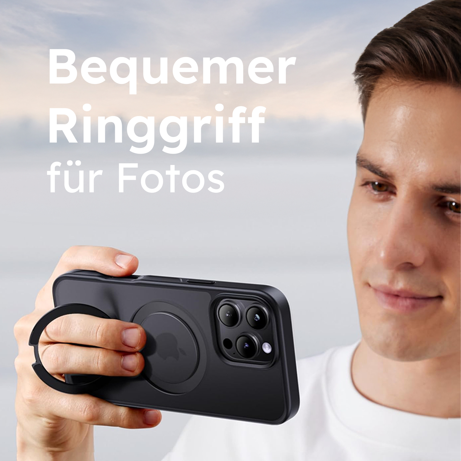 alkaya. | LUCID 360 FlexStand Case kompatibel mit Magsafe schwarz, iPhone 16 Pro