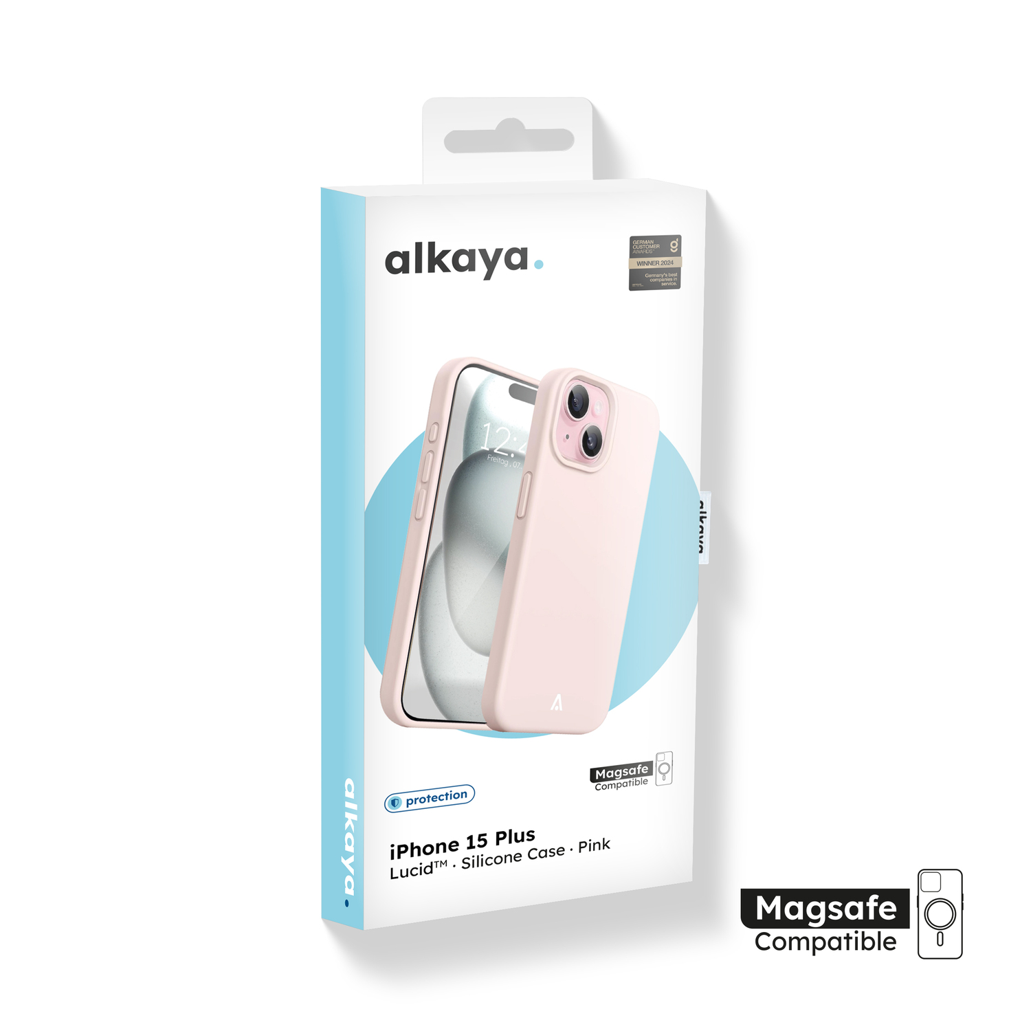 alkaya. | LUCID Silikon Case kompatibel mit Magsafe  pink, iPhone 15 Plus