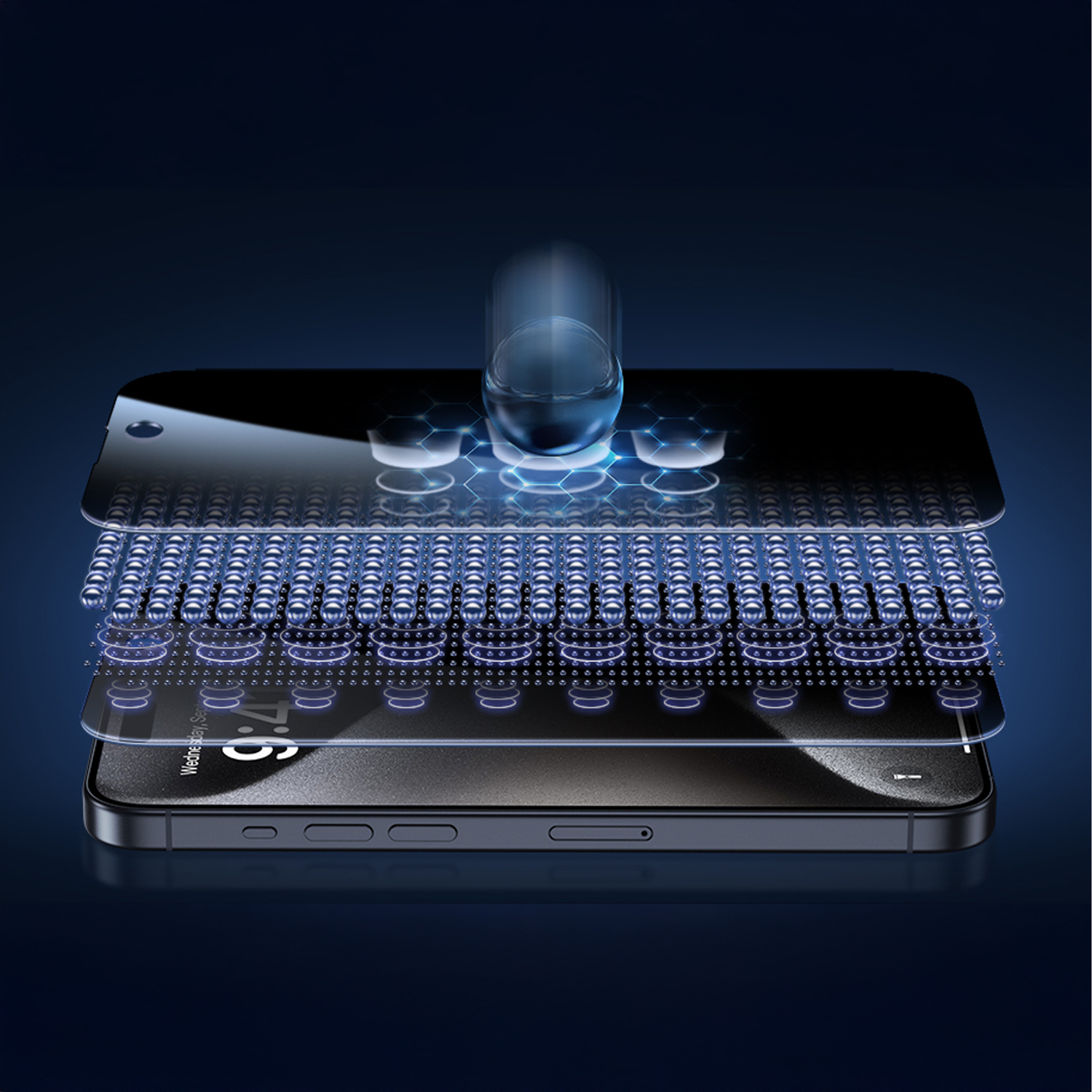 alkaya. | A Shield | Display-Sichtschutzglas | 3D Full Cover | Privacy, iPhone 15 Pro Max