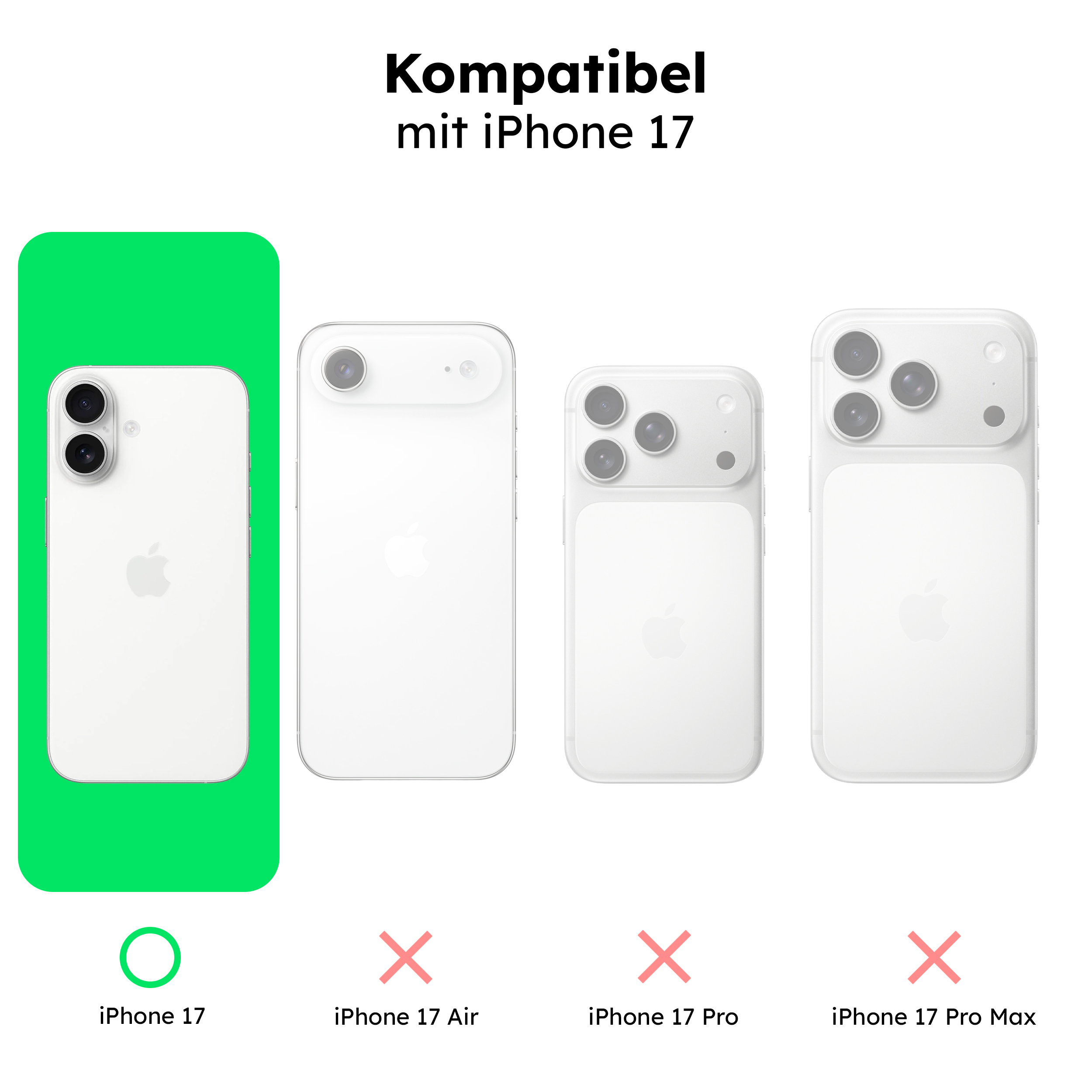 alkaya. | LUCID Protect Case kompatibel mit Magsafe schwarz, iPhone 17