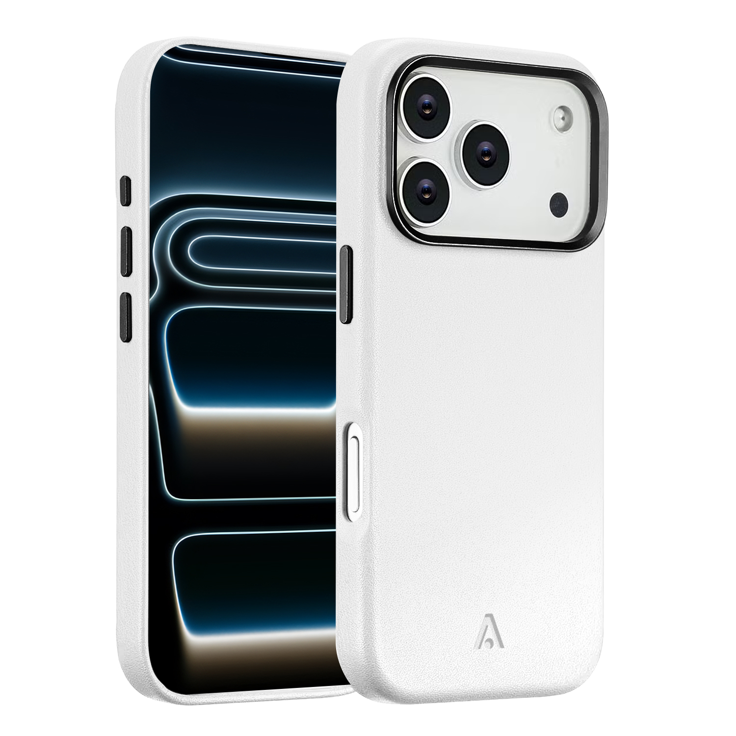 alkaya. | LUCID PU-Leder Case kompatibel mit Magsafe weiß, iPhone 17Pro/18 Pro