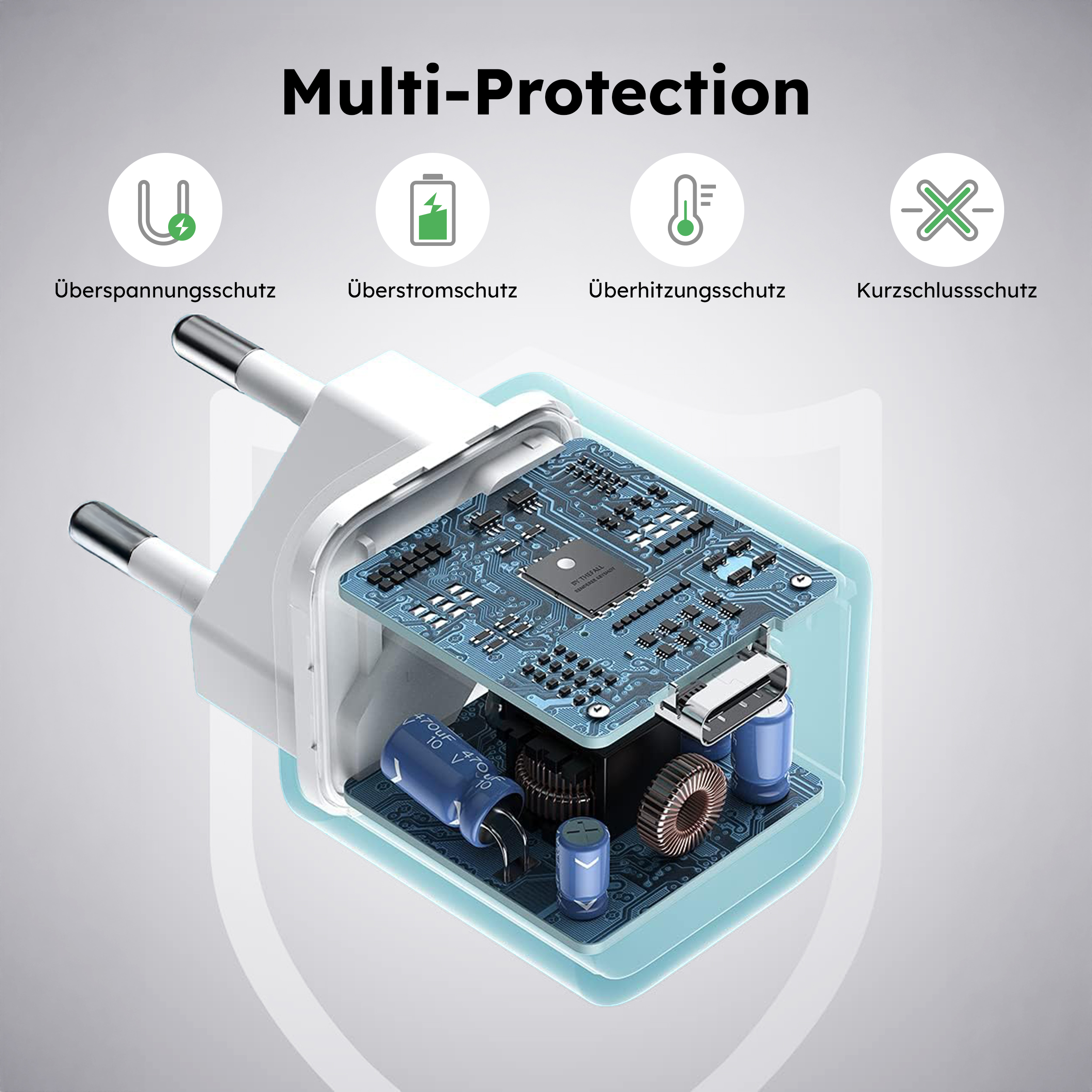 alkaya. | NEXUS | Ladegerät mit GaN Technologie | 20W weiß, USB C