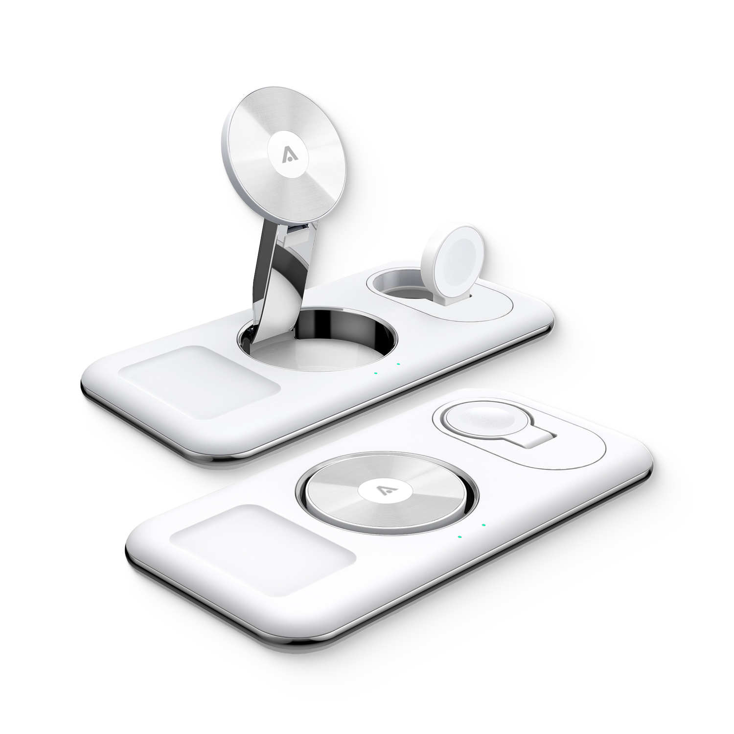 alkaya. | Trifector | 3 in 1 Wireless Ladestation: Handy, Apple Watch und Headset, Kompatibel mit MagSafe-Zubehör, weiß