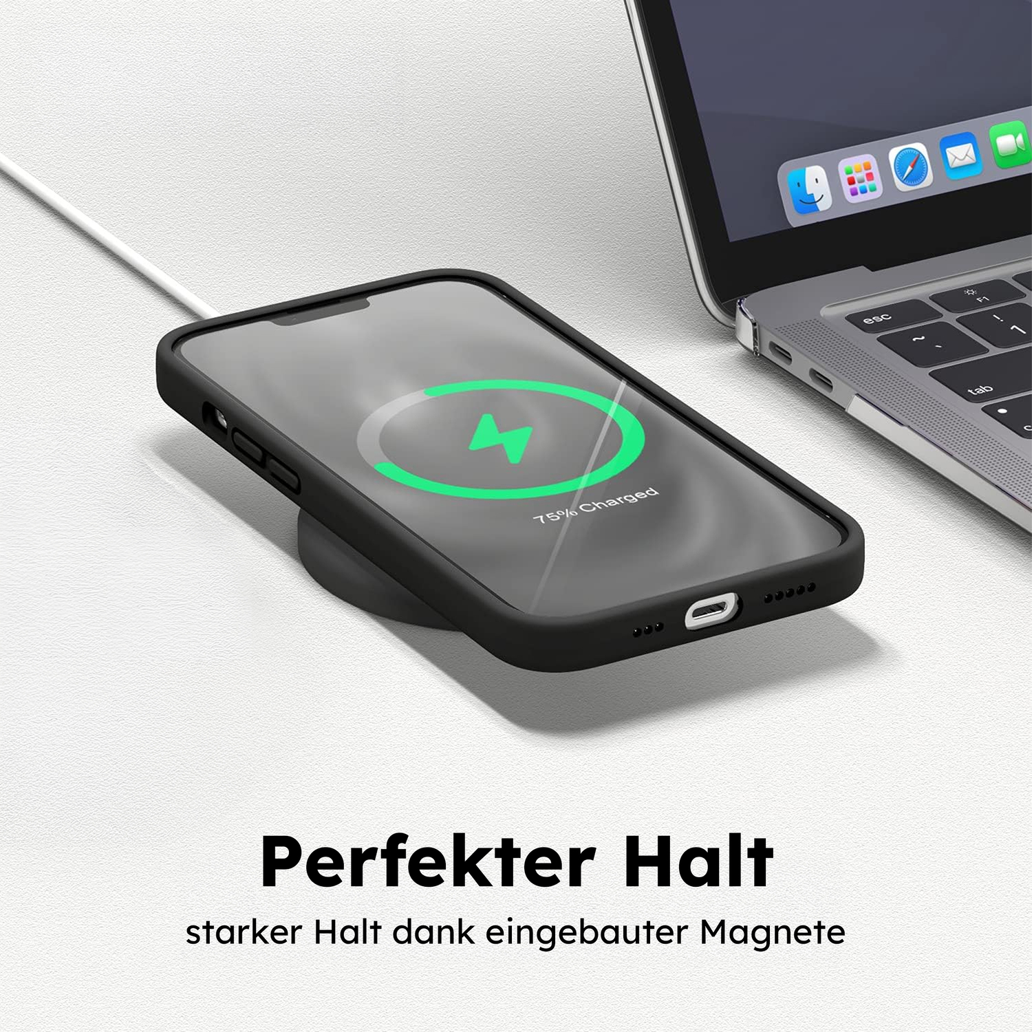 alkaya. | LUCID Silikon Case kompatibel mit Magsafe schwarz, iPhone 14 Pro Max