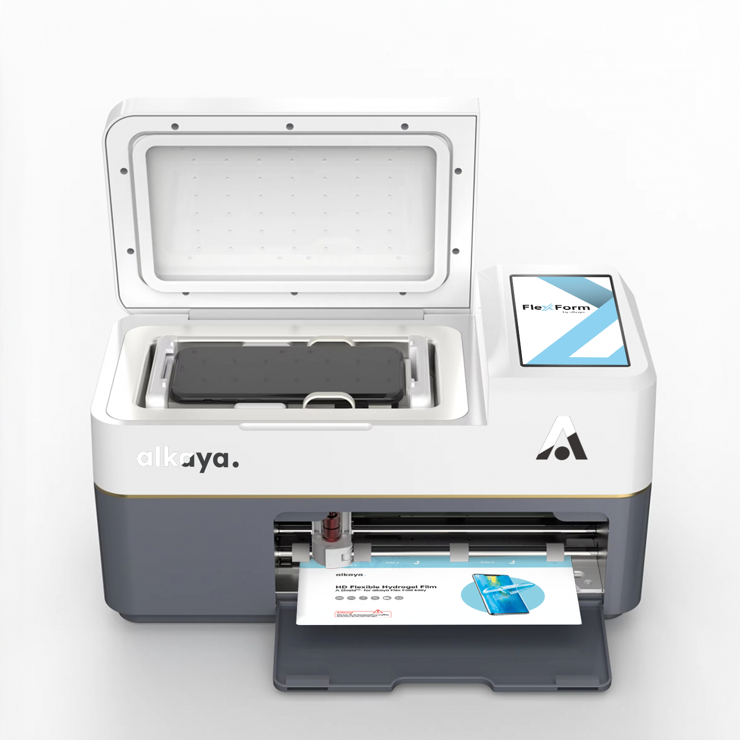 A ShieldTM Flex Form „easy“  Screen Protector Film Cutting Applying Machine . 12,9"