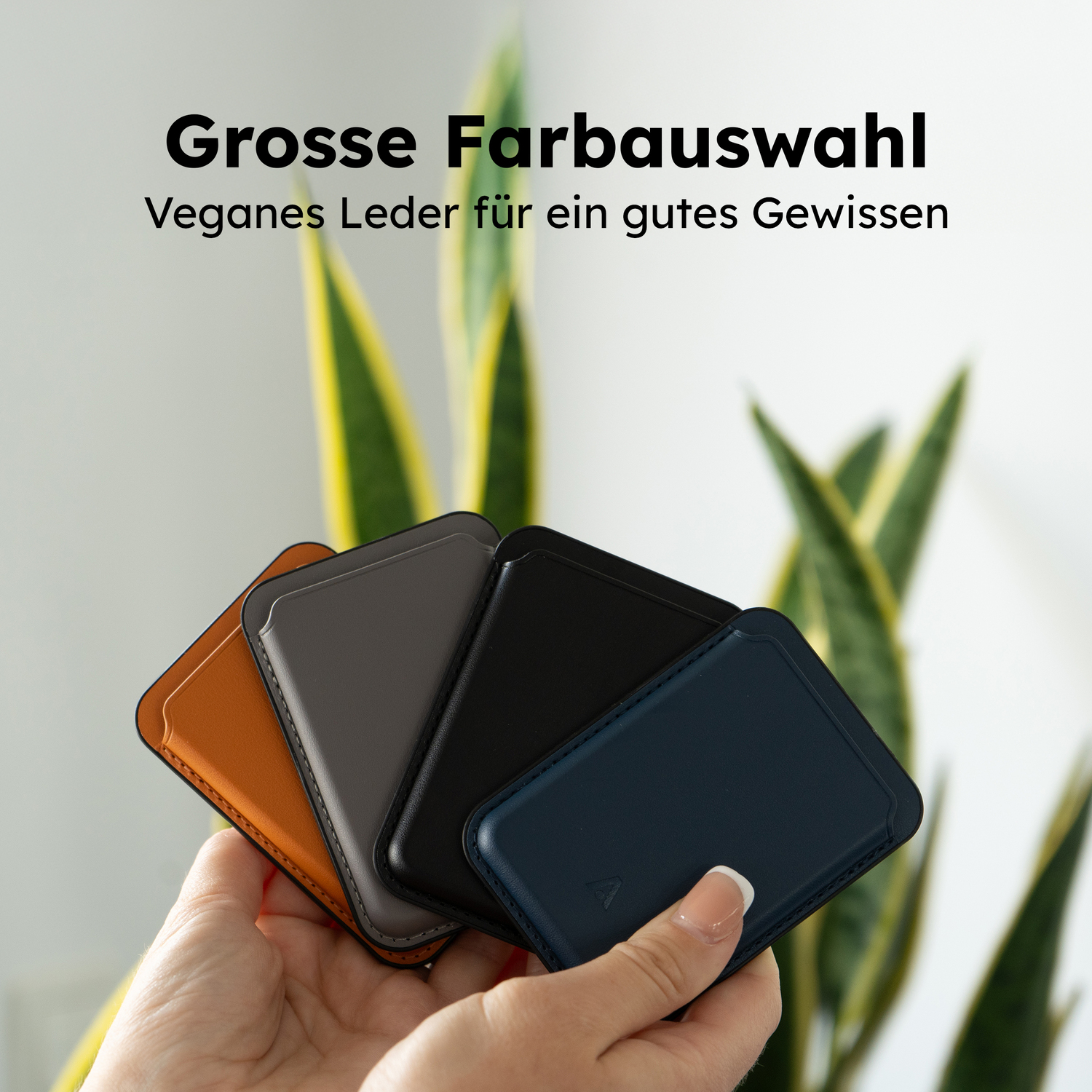 alkaya. | Cardy | Card Holder für bis zu 3 Karten unterstützt MagSafe-Technologie, Blau