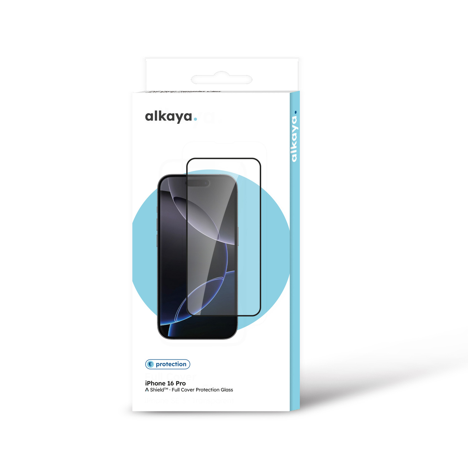 alkaya. | A Shield | Displayschutzglas | 3D Full Cover transparent, iPhone 16 Pro