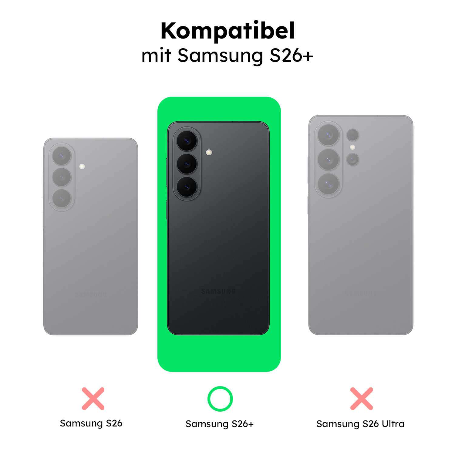 alkaya. | LUCID Clear Case kompatibel mit Magsafe Samsung S26+ transparent