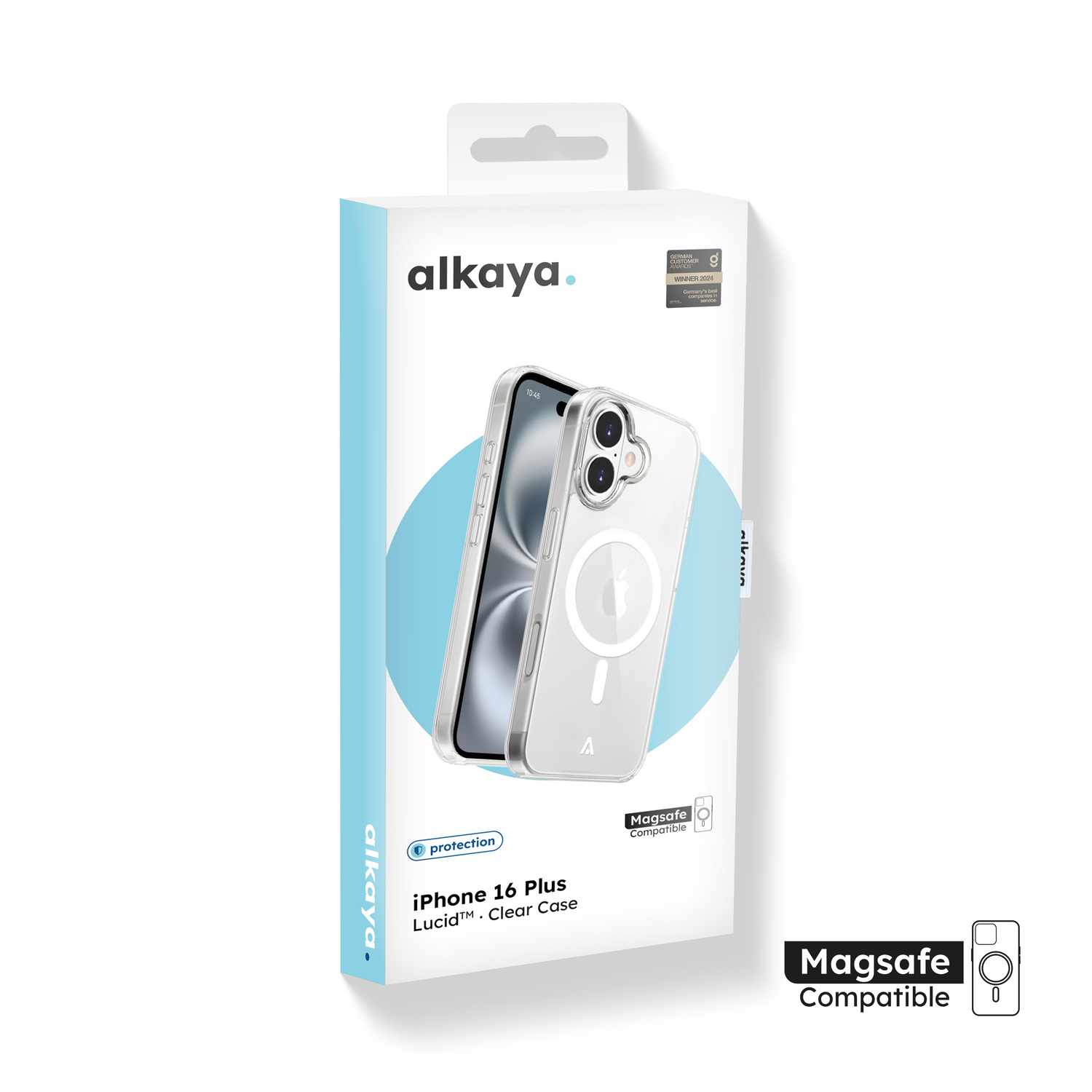 alkaya. | LUCID Clear Case kompatibel mit Magsafe transparent, iPhone 16 Plus