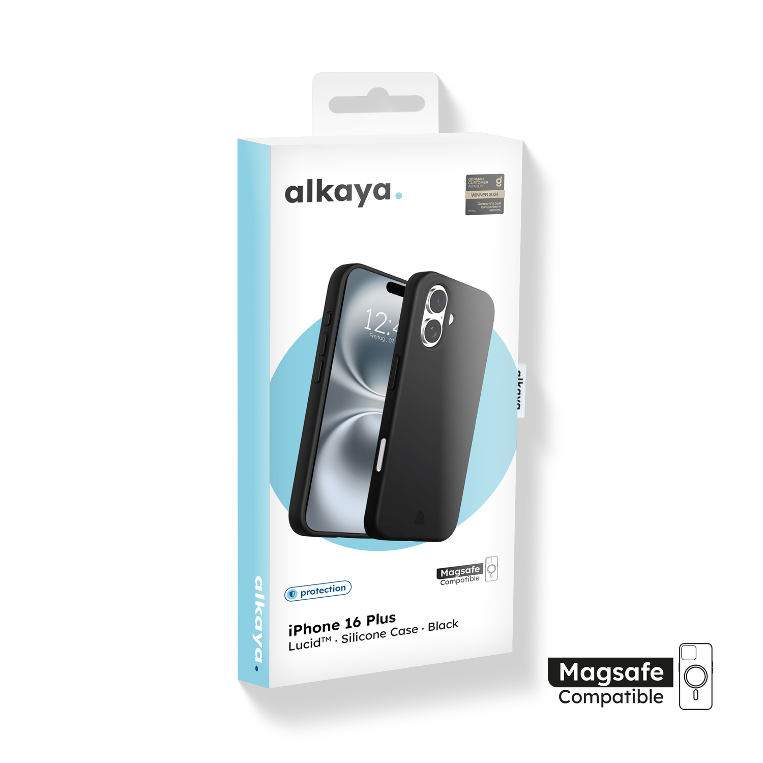 alkaya. | LUCID Silikon Case kompatibel mit Magsafe schwarz, iPhone 16 Plus