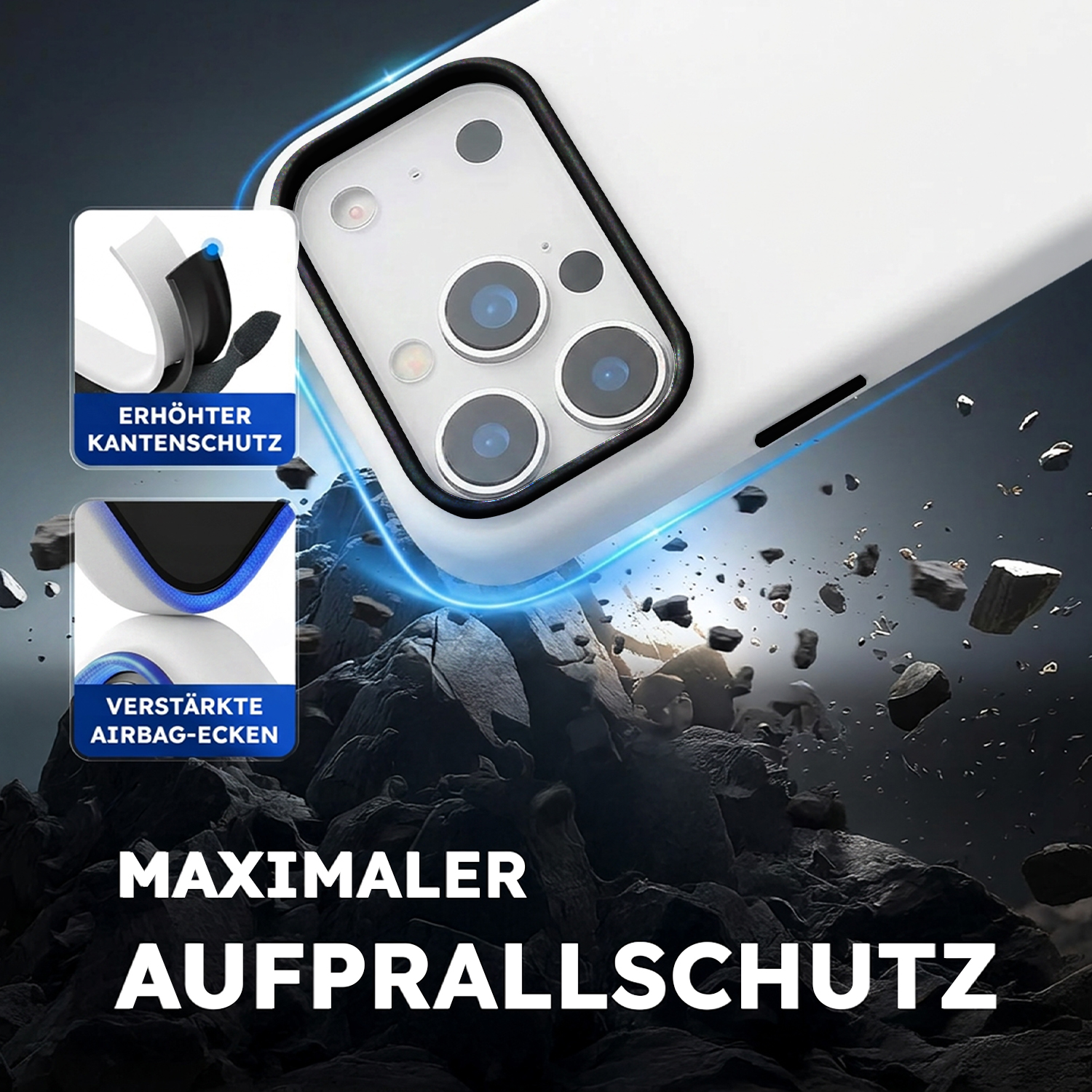 alkaya. | LUCID PU-Leder Case kompatibel mit Magsafe weiß, iPhone 17Pro/18 Pro