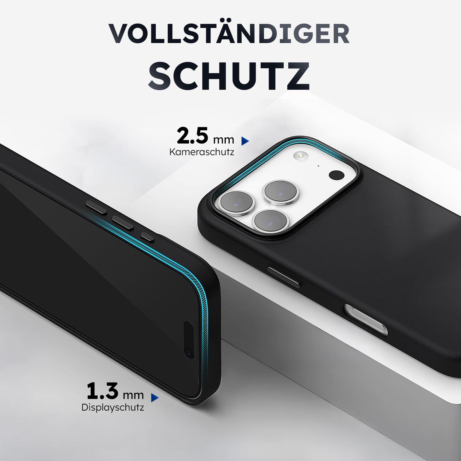 alkaya. | LUCID PU-Leder Case kompatibel mit Magsafe schwarz, iPhone 18 Pro/17 Pro
