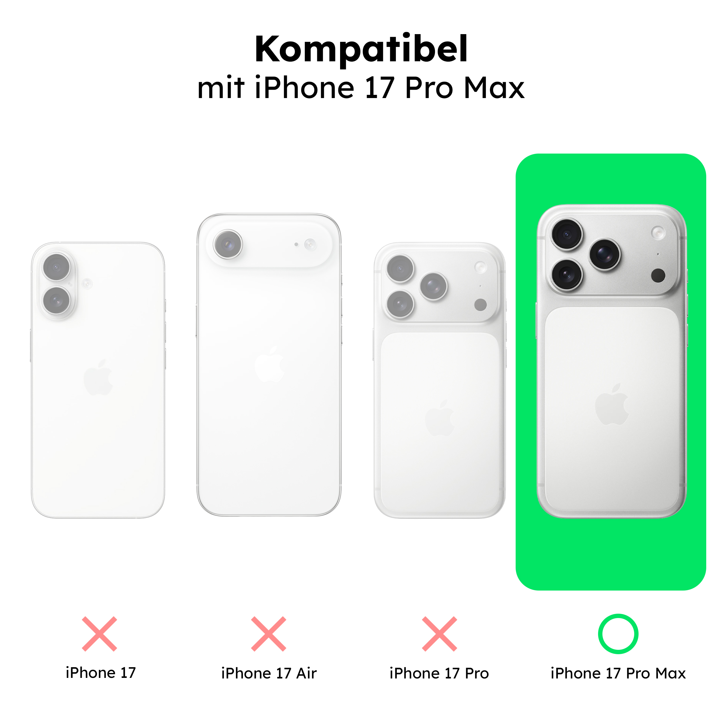 alkaya. | LUCID Protect Case kompatibel mit Magsafe schwarz, iPhone 17 Pro Max