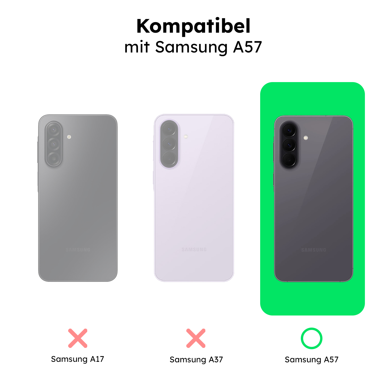 alkaya. | LUCID Clear Case kompatibel mit Magsafe, Samsung A57 transparent