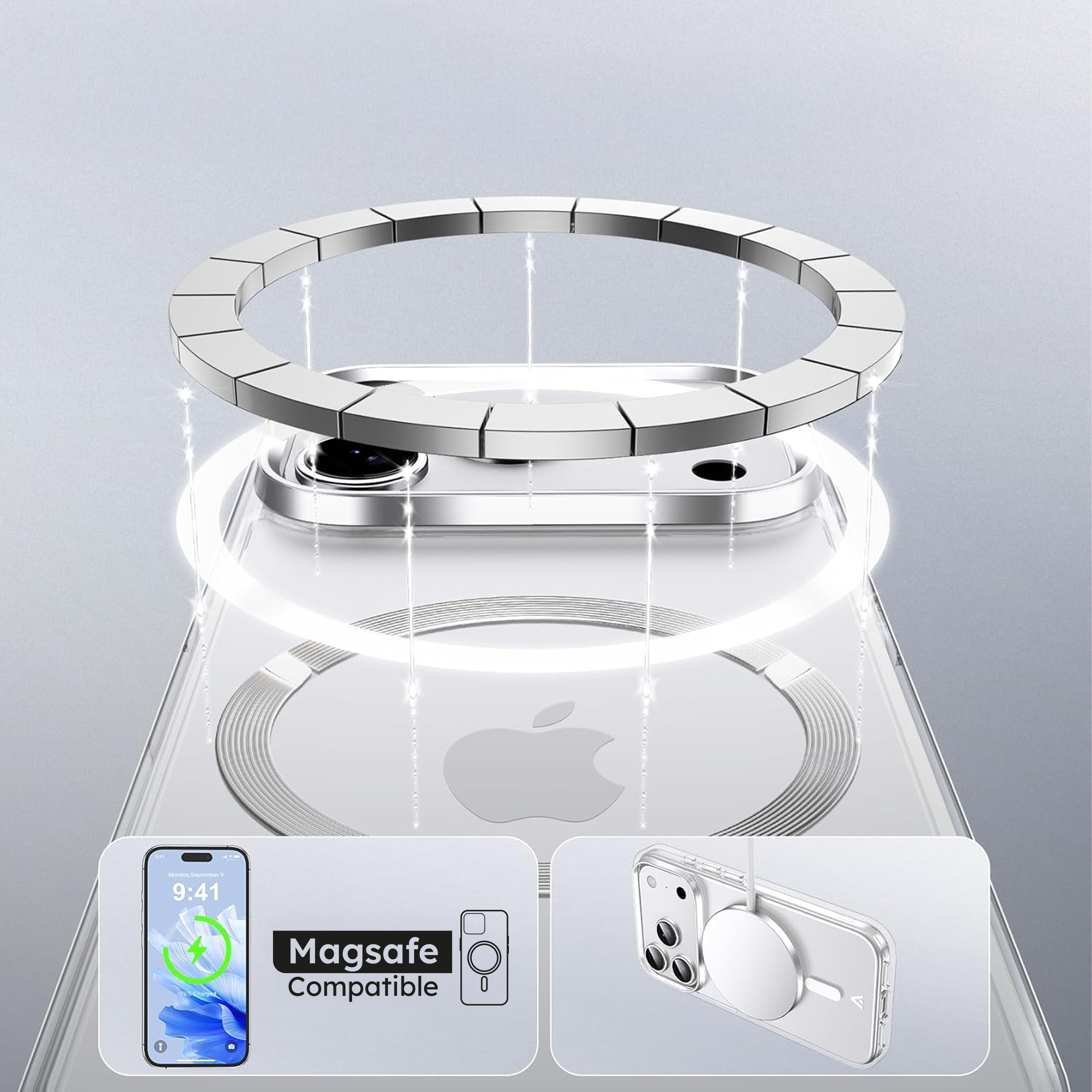 alkaya. | LUCID Clear Case kompatibel mit Magsafe transparent, iPhone 17 Pro Max