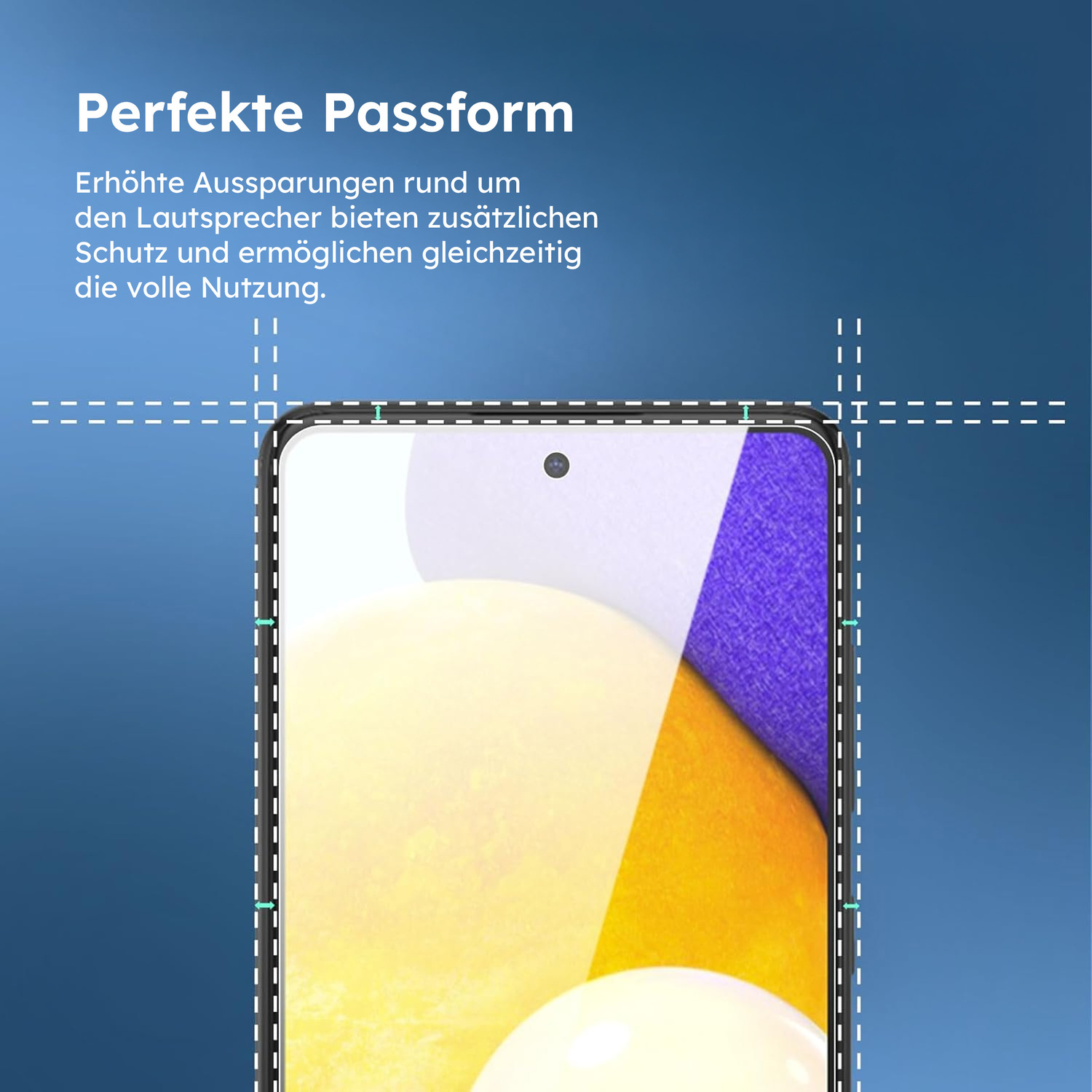 alkaya. | A Shield | Displayschutzglas | 3D Full Cover transparent, Samsung A52 / A55