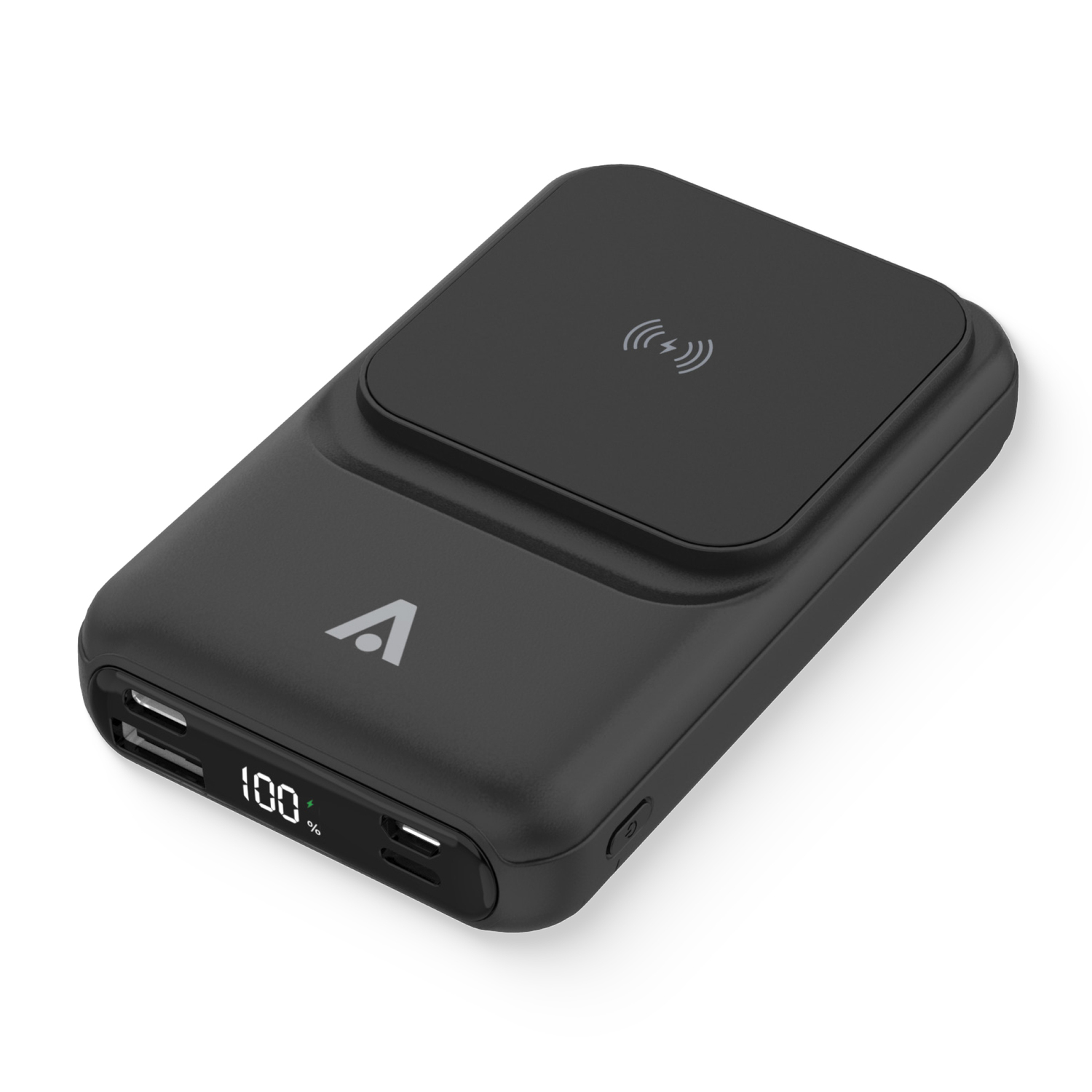 alkaya. | Thor | 10.000 mAh Powerbank 3 in 1: Induktives Laden, unterstützt MagSafe-Technologie, schwarz