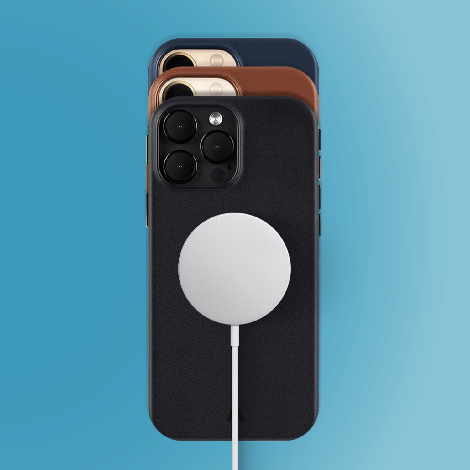 alkaya. | LUCID Pu Leather Case kompatibel mit Magsafe schwarz, iPhone 13 Pro