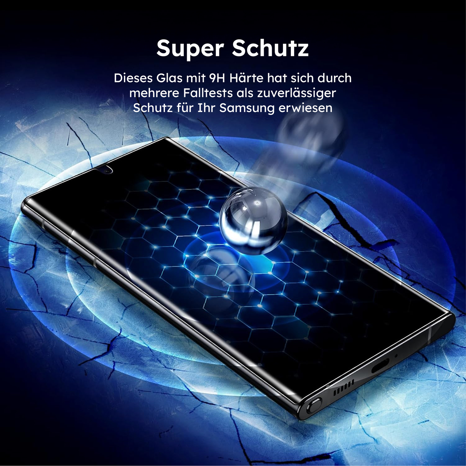 alkaya. | A Shield | Displayschutzglas | 3D Full Cover transparent, Samsung Galaxy S 22 Ultra