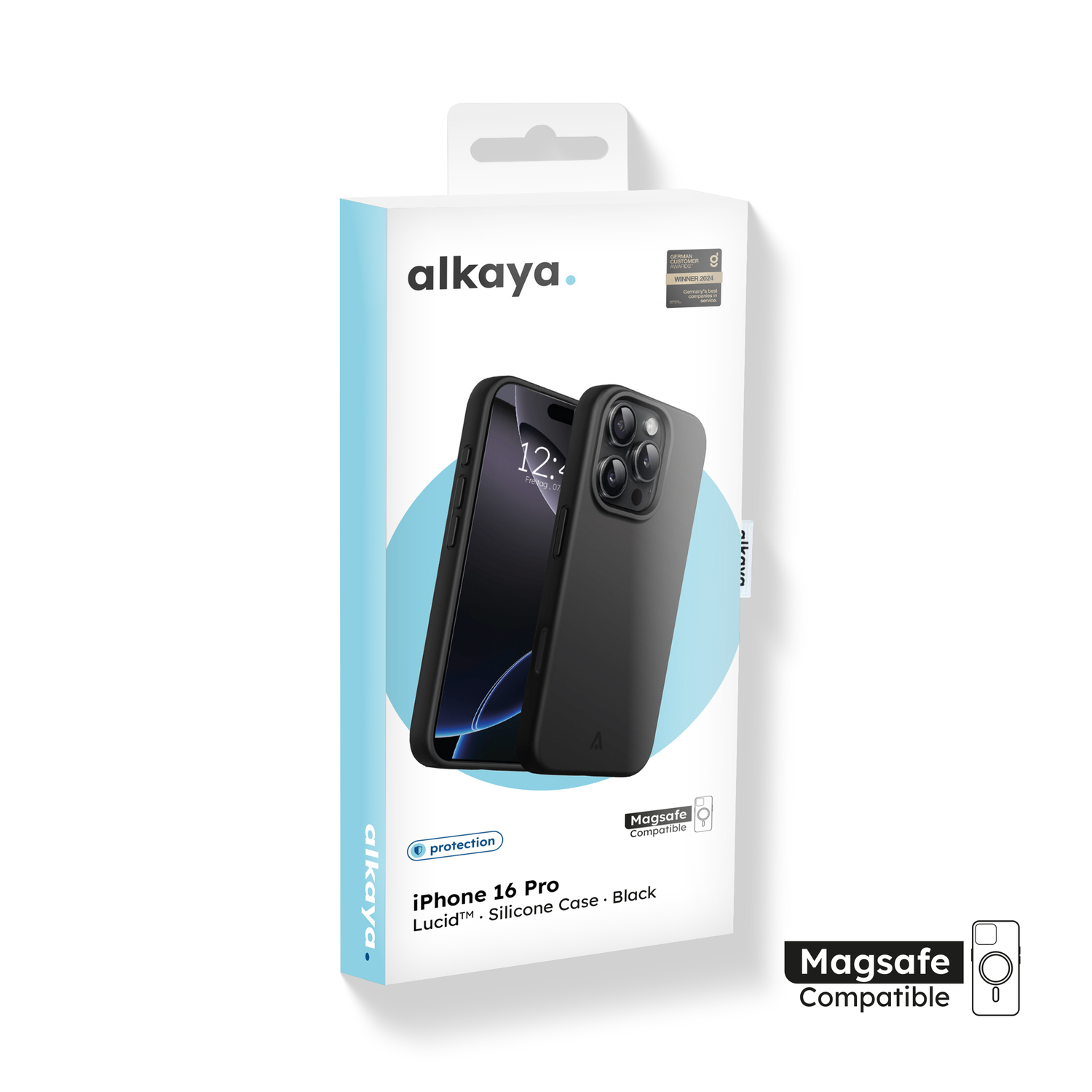 alkaya. | LUCID Silikon Case kompatibel mit Magsafe schwarz, iPhone 16 Pro