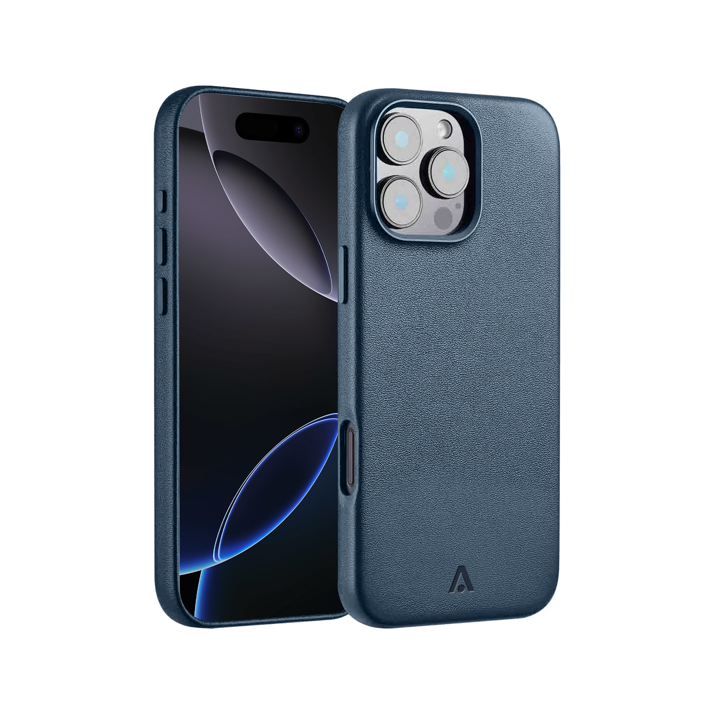 alkaya. | LUCID Pu Leather Case kompatibel mit Magsafe dunkelblau, iPhone 16 Pro Max